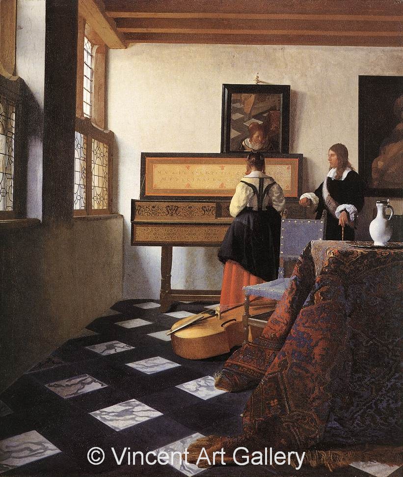A1816, VERMEER, A Lady at the Virginals with a Gentleman